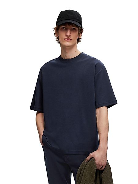 Selected Homme Herren Rundhals T-Shirt SLHLOOSEOSCAR - Relaxed Fit günstig online kaufen