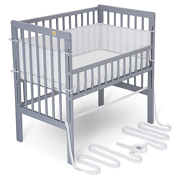 FabiMax Beistellbett Boxspring Fix grau, mit günstig online kaufen