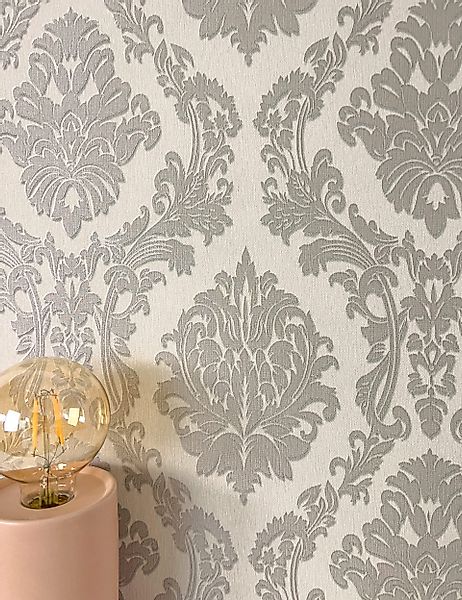 Newroom Vliestapete, Taupe Glänzend Modern Ornamente günstig online kaufen
