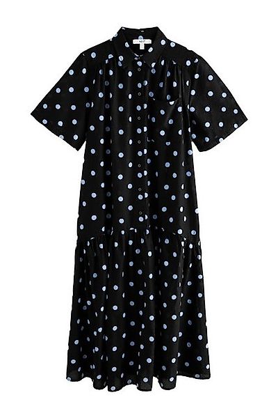 Next Maxikleid Kurzarm-Maxikleid aus Baumwolle mit Ausschnitt (1-tlg) günstig online kaufen