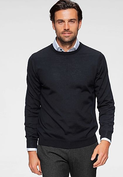 OLYMP Rundhalspullover OLYMP Strick Casual moderner günstig online kaufen