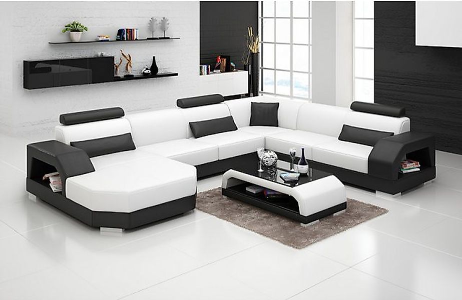 Xlmoebel Sofa Modernes Ledersofa mit Eckgarnitur und zeitgemäßem Design - E günstig online kaufen