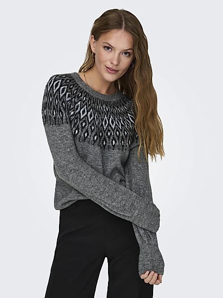 ONLY Rundhalspullover ONLALINA LS JQ O-NECK günstig online kaufen