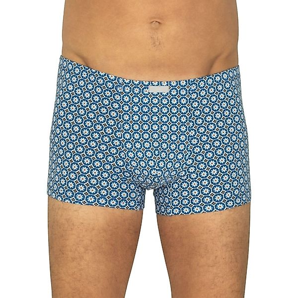 Mey Trunk Shorty Blau mit All-Over-Print günstig online kaufen