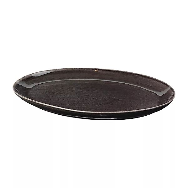 Broste Copenhagen Nordic Coal NORDIC COAL Platte oval 35,5 cm (schwarz) günstig online kaufen