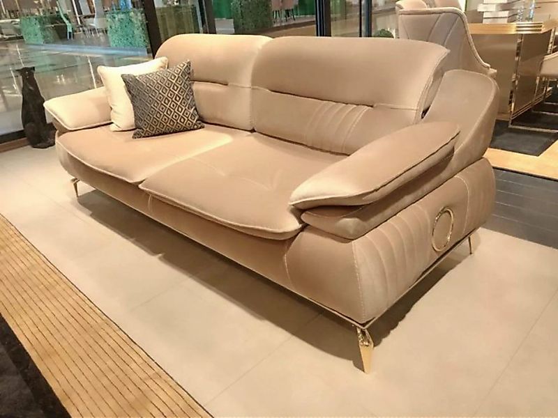 JVmoebel 3-Sitzer Wohnzimmer Sofa 3 Sitzer Beige Design Stil, Made in Europ günstig online kaufen