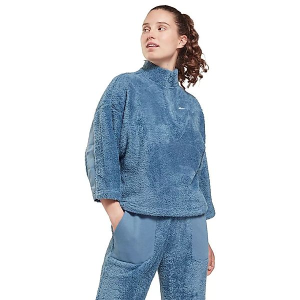 Reebok Meet You There Cozy Pack Cover Up Sweatshirt 2XS Blue Slate günstig online kaufen