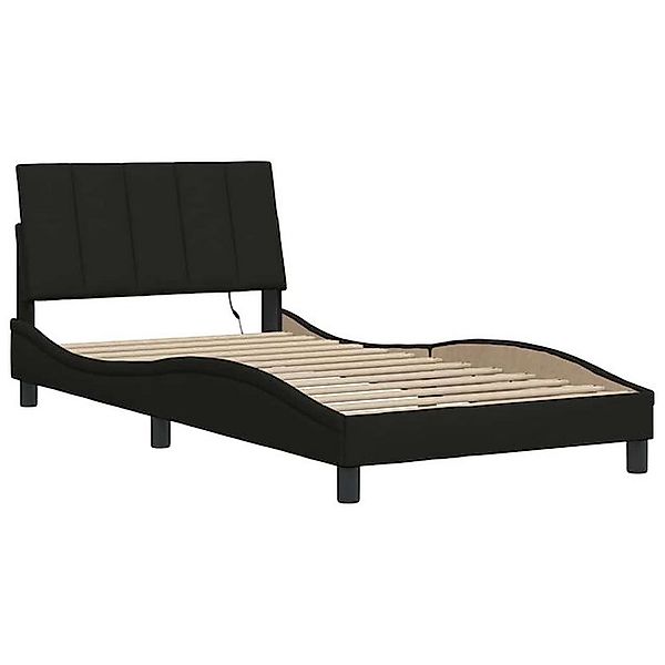 vidaXL Bett Bettgestell ohne Matratze Schwarz 100x200 cm Stoff günstig online kaufen