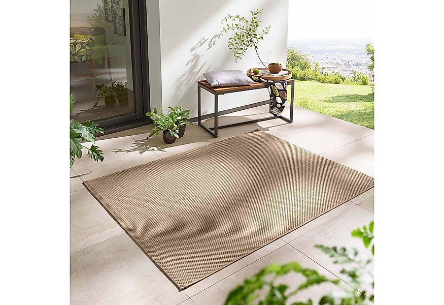 TaraCarpet Teppich Regina Teppich aus robustem Flachgewebe für In und Outdo günstig online kaufen