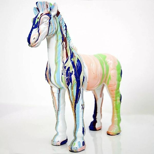 Deko Skulptur Pop Art Pferd STALLION Bunt aus Kunststein handbemalt 15cm x günstig online kaufen