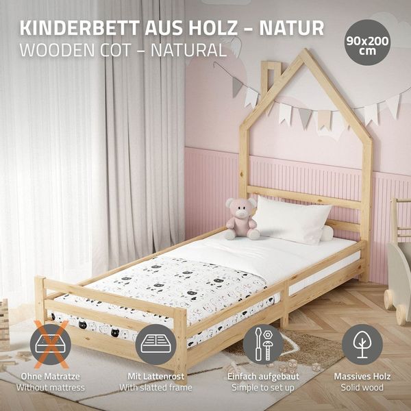 ML-DESIGN Spielbett Hausbett Holzbett mit Lattenrost günstig online kaufen