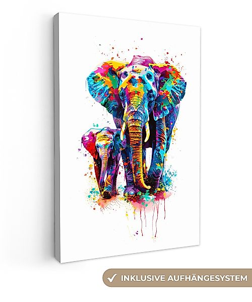 OneMillionCanvasses® Leinwandbild Elefanten - Tiere - günstig online kaufen