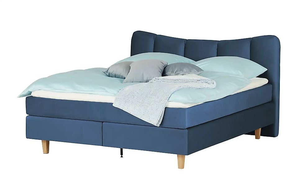 Boxspringbett  Dalur ¦ blau ¦ Maße (cm): B: 160 H: 110 Betten > Boxspringbe günstig online kaufen