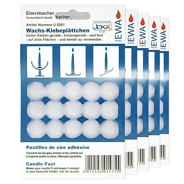 DistrEbution Klebepad Wachs Klebeplättchen, x15 pro günstig online kaufen