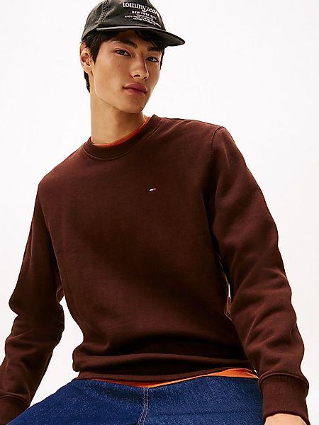 Tommy Jeans Sweatshirt TJM REG S FLAG CREW Mit besticktem Markenlogo auf Br günstig online kaufen