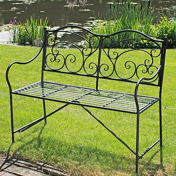 Garden Pleasure Gartenbank Vesuv 111 cm x 93 cm x 54 cm Rostoptik günstig online kaufen