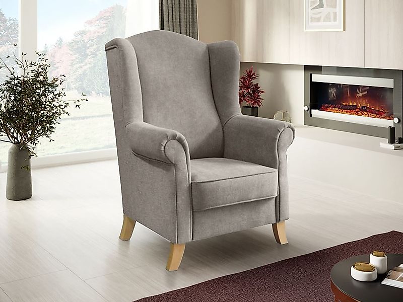 Beautysofa Ohrensessel Sessel Wohnzimmersessel Fernsehsessel LEONARDO günstig online kaufen