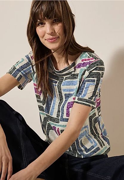 Cecil Print-Shirt, aus softem Materialmix günstig online kaufen