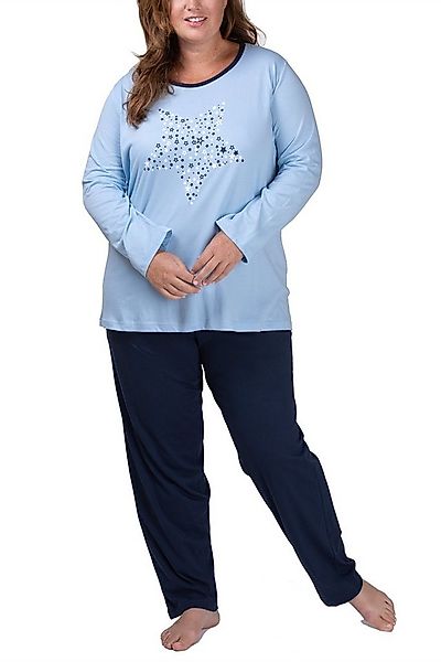 Moonline Pyjama Pyjama in großen Größen (Übergröße XL - 4XL) aus 100% Baumw günstig online kaufen