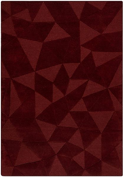 FLAIR RUGS Wollteppich "Shard" rechteckig 10 mm Höhe Hoch-Tief Effekt, Hand günstig online kaufen