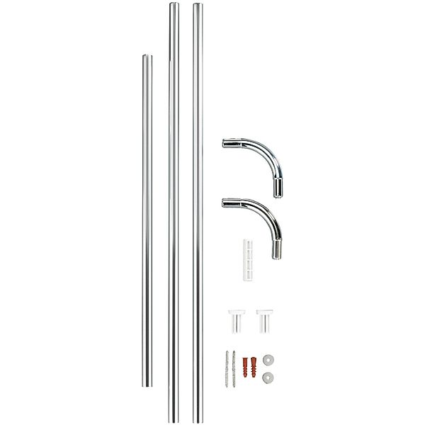 WENKO Winkelstange Universal, Ø 20 mm, Fixmaß, Aluminium günstig online kaufen