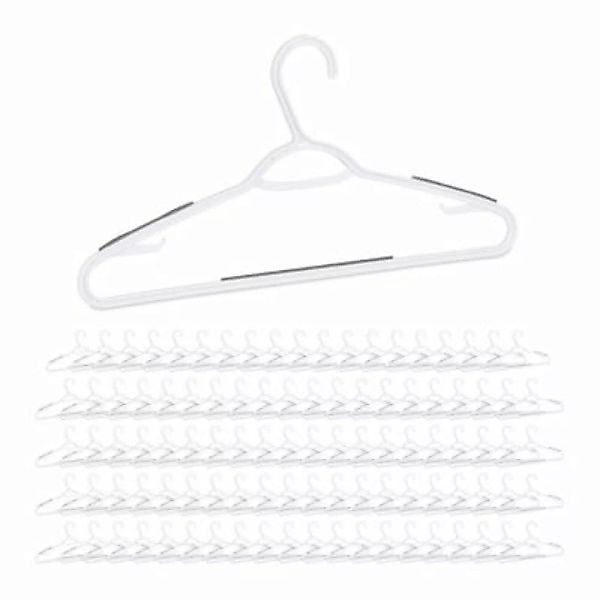 relaxdays 100 x Antirutsch Kleiderbügel weiß günstig online kaufen