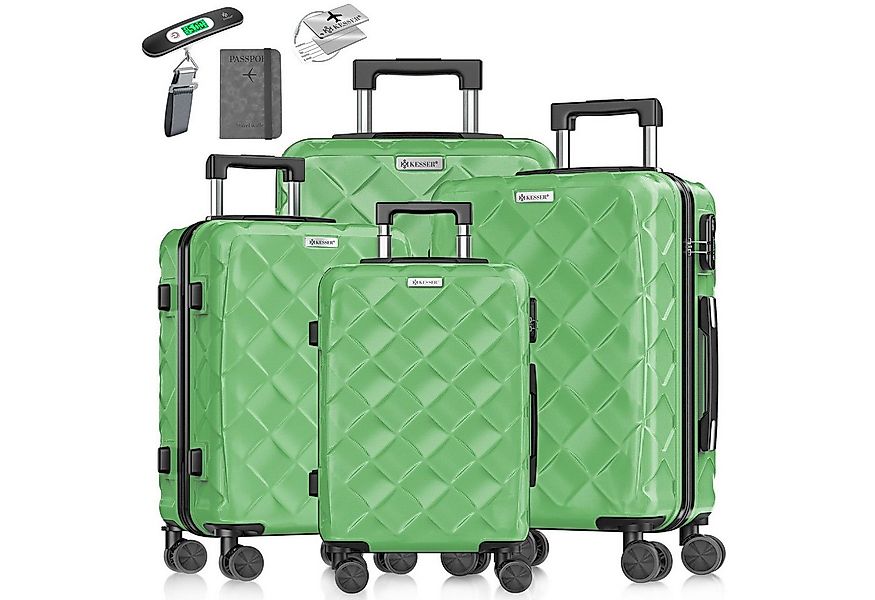 KESSER Kofferset, 4-teilig ABS Hartschalenkoffer mit Zahlenschloss, Waage & günstig online kaufen