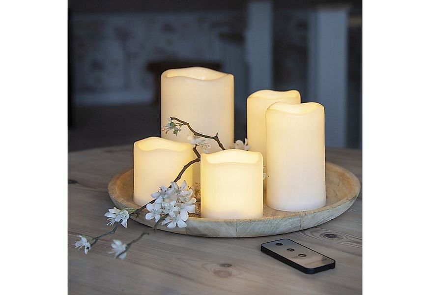 MARELIDA LED-Kerze LED Kerzenset flackernd Timer mit Fernbedienung für Auße günstig online kaufen