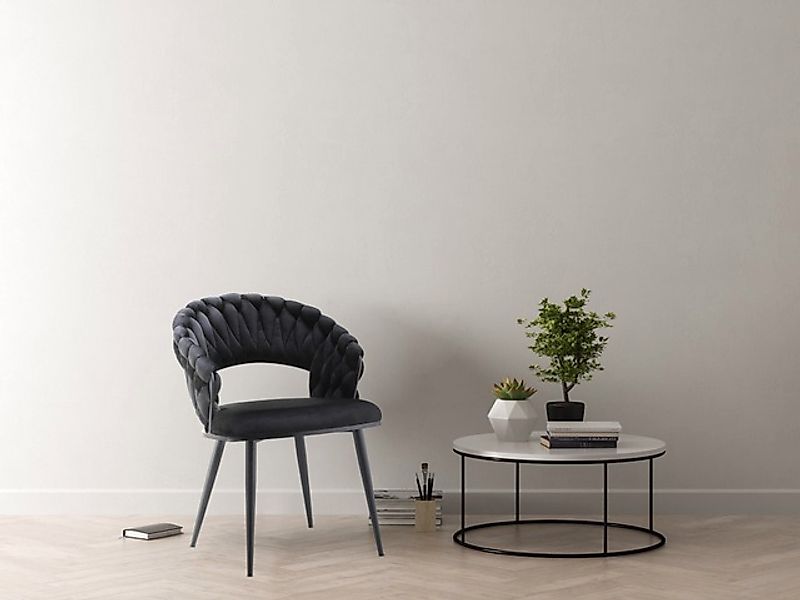 Kayoom Polsterstuhl »Stuhl Finesse 125 2er-Set, TOPSELLER! Flechtverarbeitu günstig online kaufen