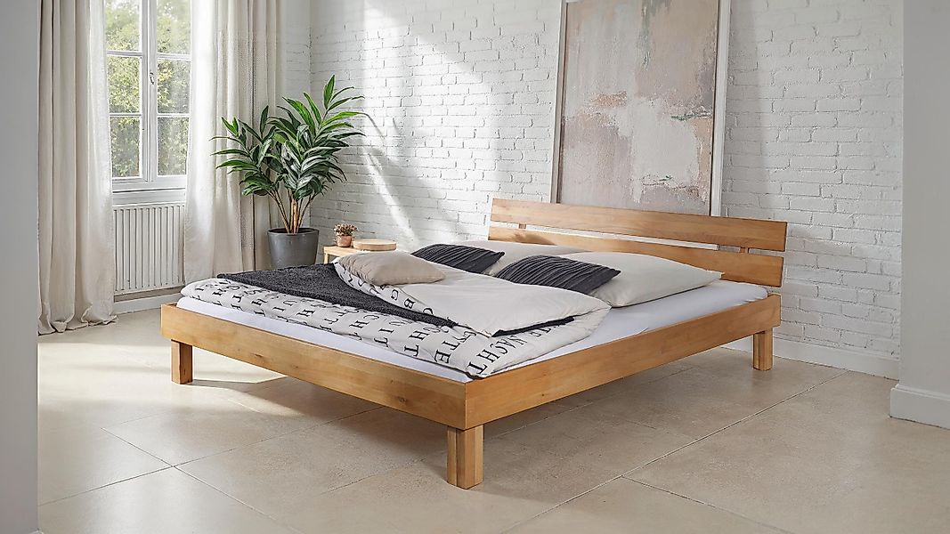 Massivart® Massivholzbett JACOB / Kernbuche geölt günstig online kaufen