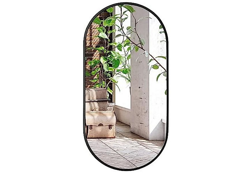 Home Collective Wandspiegel Ovaler Spiegel mit Aluminiumrahmen, 4mm Wasserd günstig online kaufen