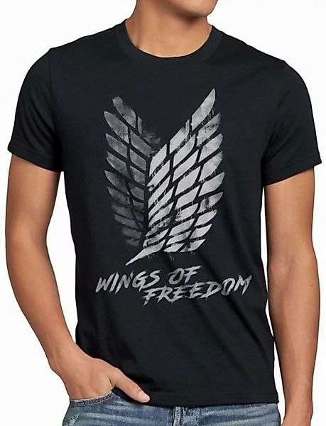 style3 T-Shirt Wings of Freedom aot attack aufklärungstruppe on titan günstig online kaufen