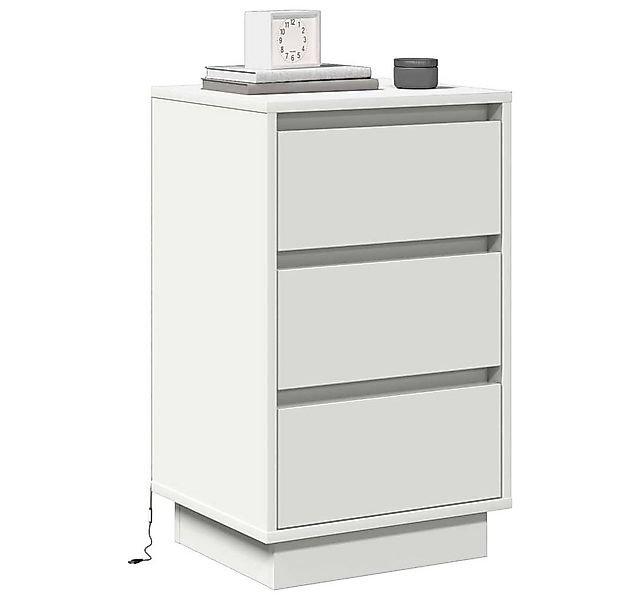 vidaXL Nachttisch Nachttisch mit Schubladen Weiß 39 x 34,5 x 65 cm Holzwerk günstig online kaufen