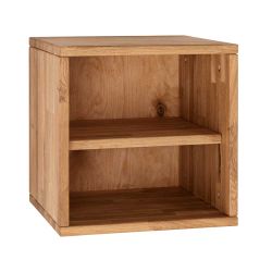 Regalwürfel mit Einlegeboden aus Wildeiche Massivholz 38x38 cm günstig online kaufen