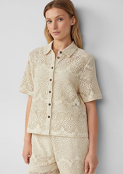 s.Oliver Kurzarmshirt Leicht transparentes Shirt aus günstig online kaufen