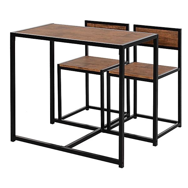 HOMCOM Essgruppe 3-tlg. Esstisch Set mit günstig online kaufen