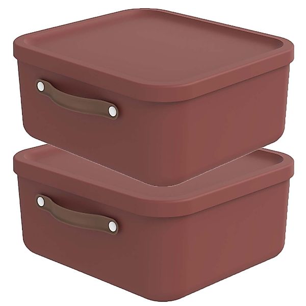 ROTHO Aufbewahrungsbox 2er-Set Kiste mit Deckel günstig online kaufen