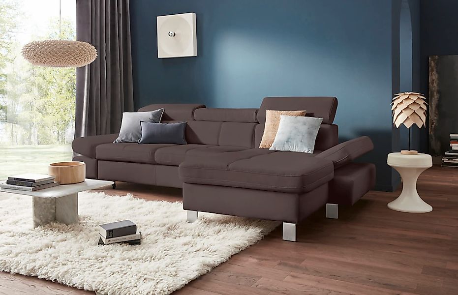 exxpo - sofa fashion Ecksofa "Fiji, L-Form", mit Kopf- bzw. Rückenverstellu günstig online kaufen