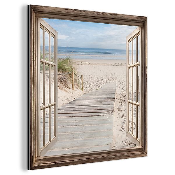 MuchoWow Metallbild Durchblick - Strand - günstig online kaufen