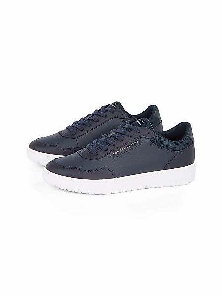 Tommy Hilfiger Sneaker "TH BASKET CORE LTH PINPERF", Freizeitschuh, Halbsch günstig online kaufen