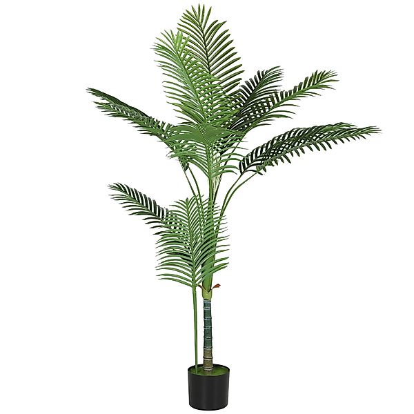HOMCOM Künstliche Zimmerpflanze 150 cm, Areca-Palme Künstlicher Baum mit Ku günstig online kaufen