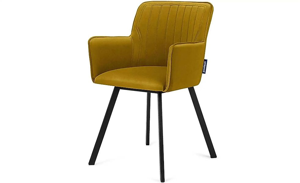 KONSIMO Polsterstuhl   ¦ gelb ¦ Maße (cm): B: 56 H: 84 Stühle > Polsterstüh günstig online kaufen