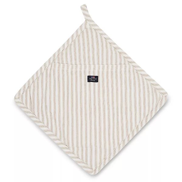 Icons Herringbone Striped Topflappen Beige-white günstig online kaufen