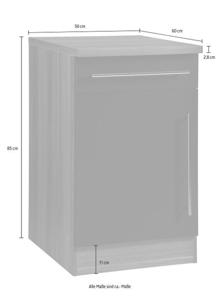KOCHSTATION Unterschrank "KS-Samos" 50 cm breit günstig online kaufen