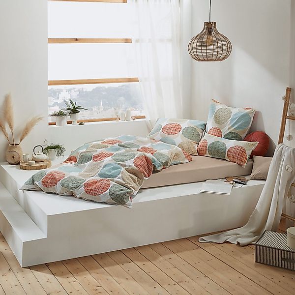 REDBEST Bettwäsche Bettwäsche, Seersucker, Kreise günstig online kaufen