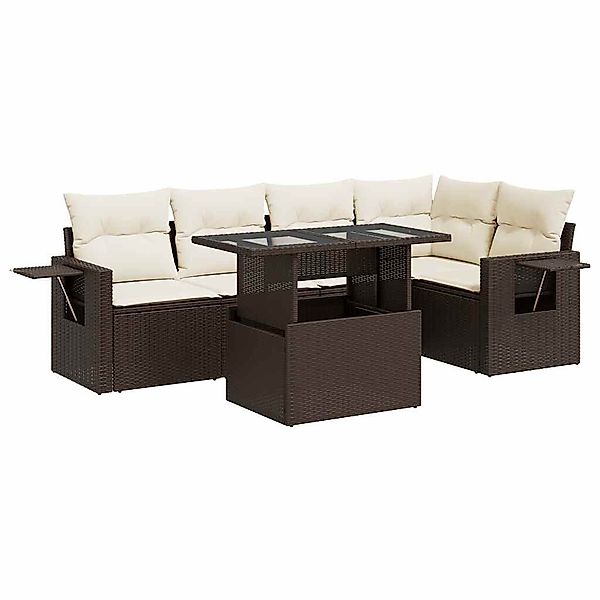 vidaXL Gartenlounge-Set 6-tlg. Garten-Sofagarnitur mit Kissen günstig online kaufen