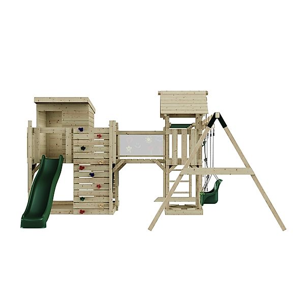 OutdoorToys Spielturm Malou mit Babyschaukel Dunkelgrün günstig online kaufen