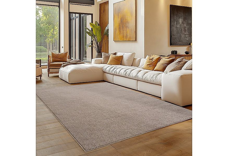 Carpettex Designteppich Einfarbig Boucle Loop, Rechteckig, Höhe: 7 mm, Tepp günstig online kaufen