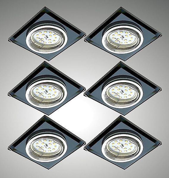 TRANGO LED Einbauleuchte, 3 Stufen dimmbar, 1er Set 6736S-01MOSD *BLACK CRY günstig online kaufen