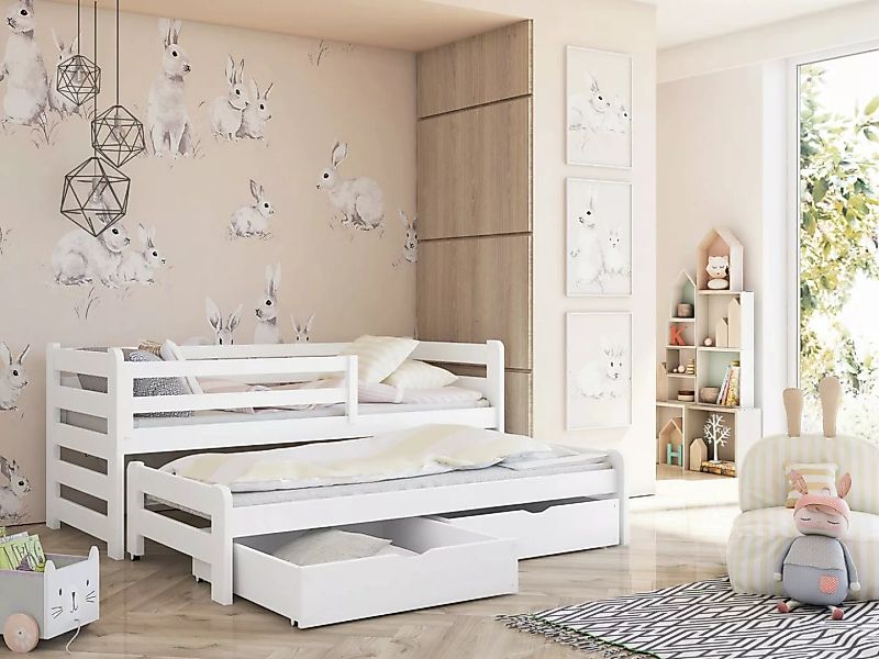 Horten Kinderbett Ausziehbett Nürnberg für 2 Kinder mit Schubladen (Spar-Se günstig online kaufen